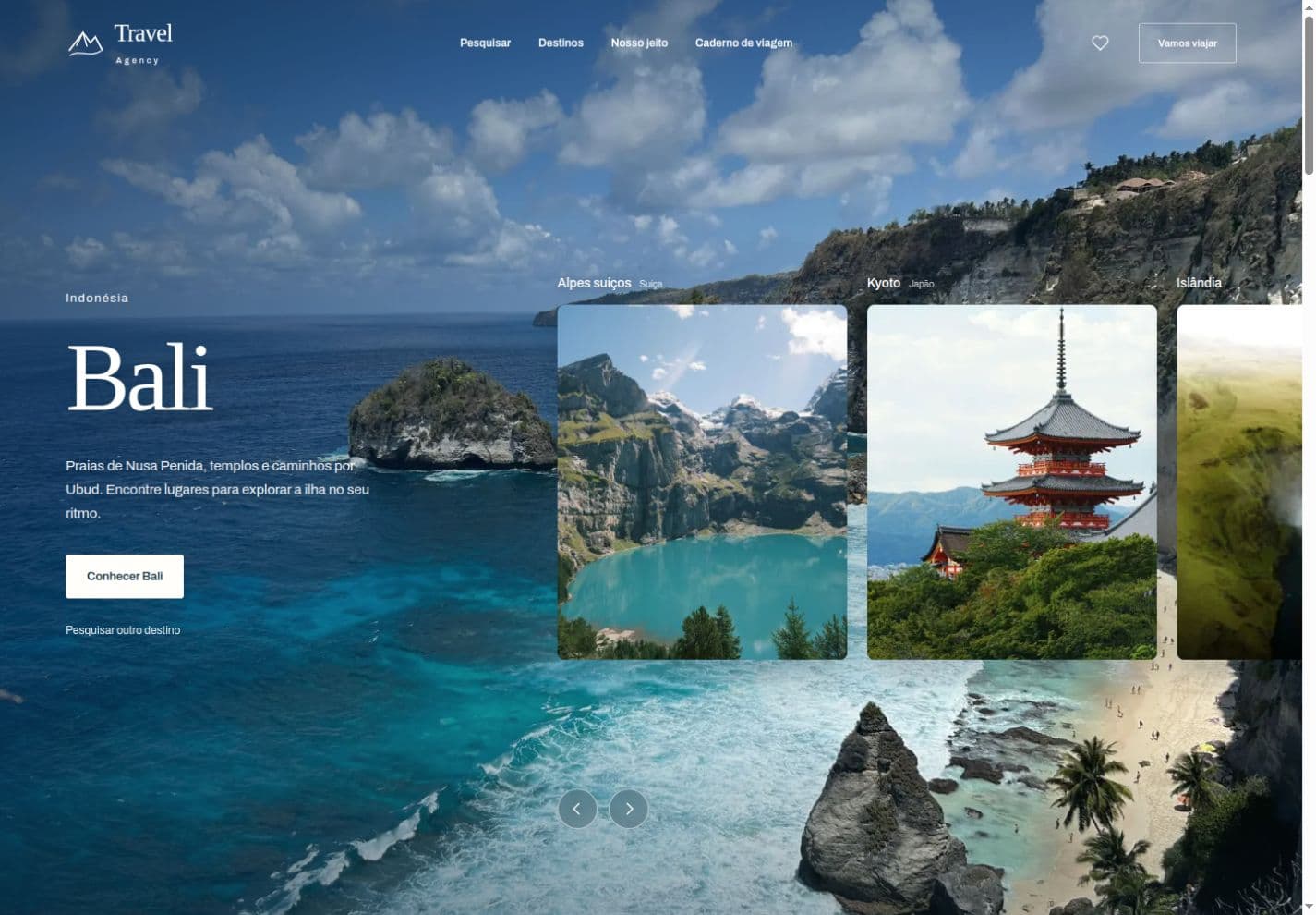 Arte do projeto Travel Agency